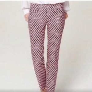 Loft pink & navy cropped Marisa pants 4